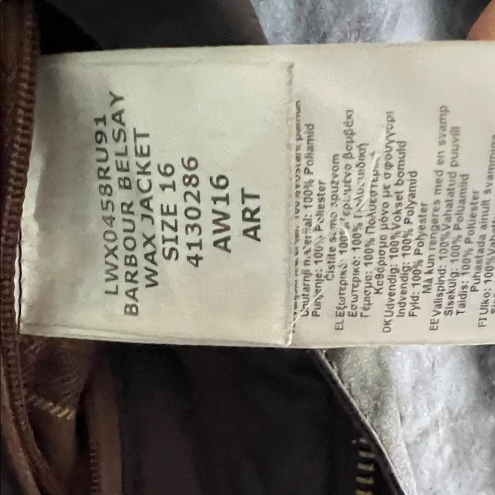 BARBOUR BELSAY Women’s Deep Brown Wax Cotton Coat with Quilting - Picture 4 of 13